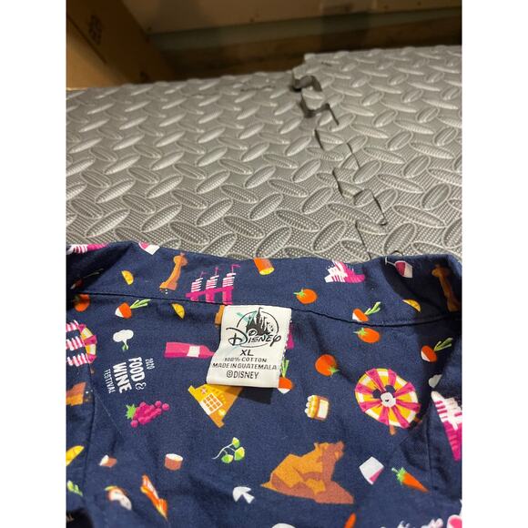 Disney Parks 2020 Food and Wine Festival Button up Shirt Men's Size XL - Picture 3 of 8